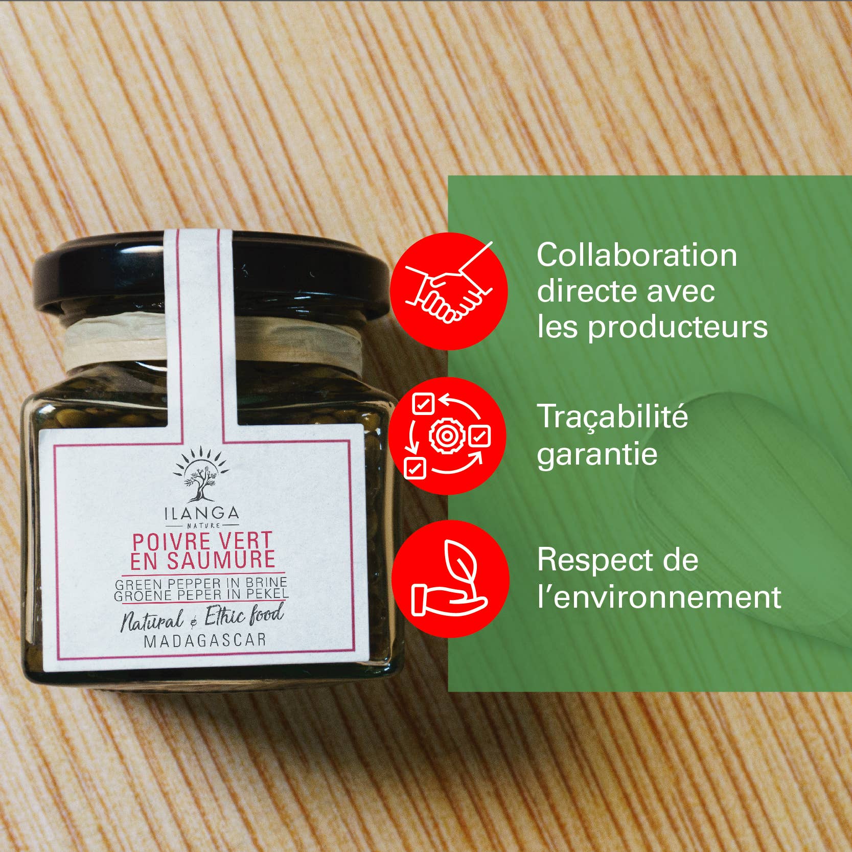 Ilanga Nature – Großhandel Gewürze – Grüner Pfeffer in Lake 135 g4