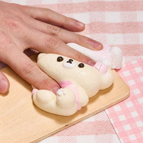 Showcase - Wholesale Squishy Toy - Kids & Baby - SqueezeSquad Taba Deluxe Premium Silicone Squishy Fidget Toy - Pink Hatted Bear6