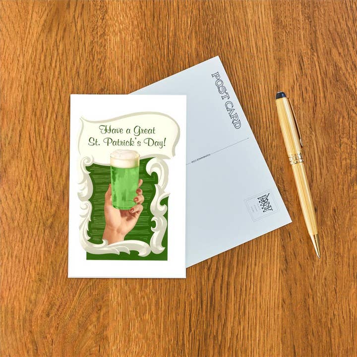 Found Image Press – Großhandel Postkarten – Postkarte SP-72 Grünes Bier für den St. Patrick's Day1