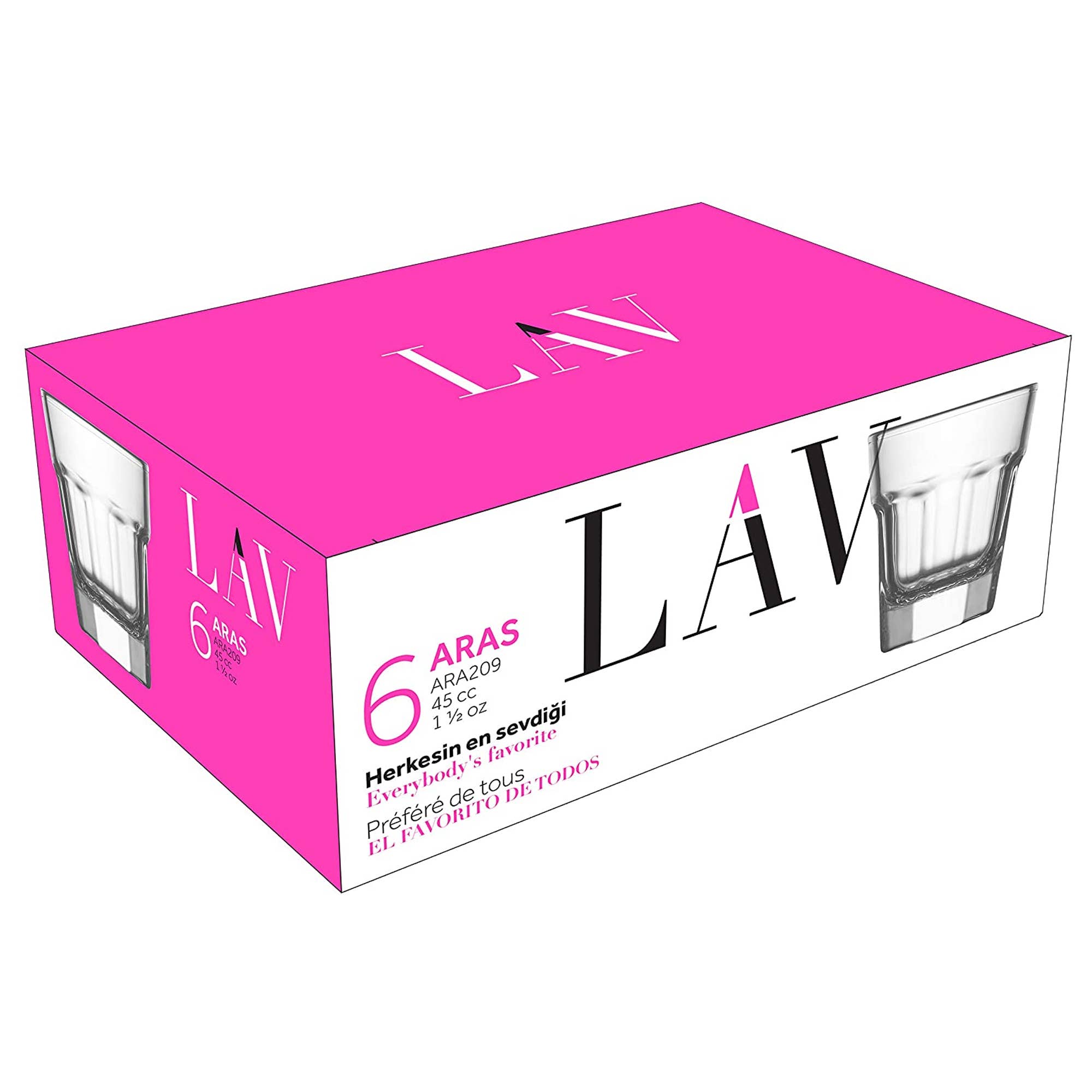 Hakan – Großhandel Cocktail-/Schnapsglas – Aras Likörgläser 6er-Set, Schnapsglaswaren, 1,5 oz8