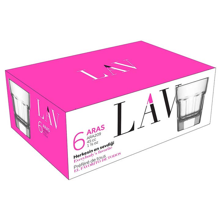 Hakan – Großhandel Cocktail-/Schnapsglas – Aras Likörgläser 6er-Set, Schnapsglaswaren, 1,5 oz8