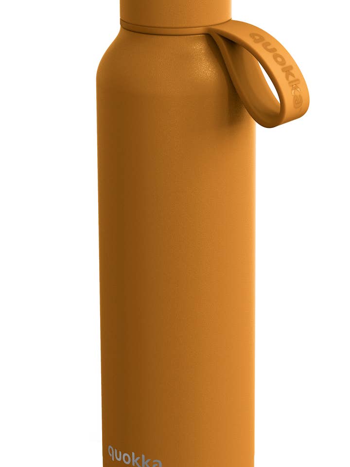 BOUTEILLE THERMOS EN ACIER INOXYDABLE SOLIDE AVEC SANGLE AMBRE 630 ML pour la vente par QUOKKA