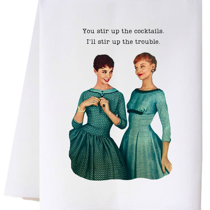 Stir Up Trouble Kitchen Towel for wholesale by Cora & Pate