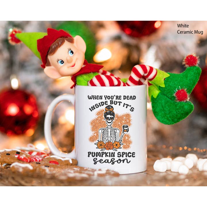 NVC Ecommerce LLC - Wholesale Coffee Mug - When You're Dead Inside But It's Pumpkin Spice Season Mug