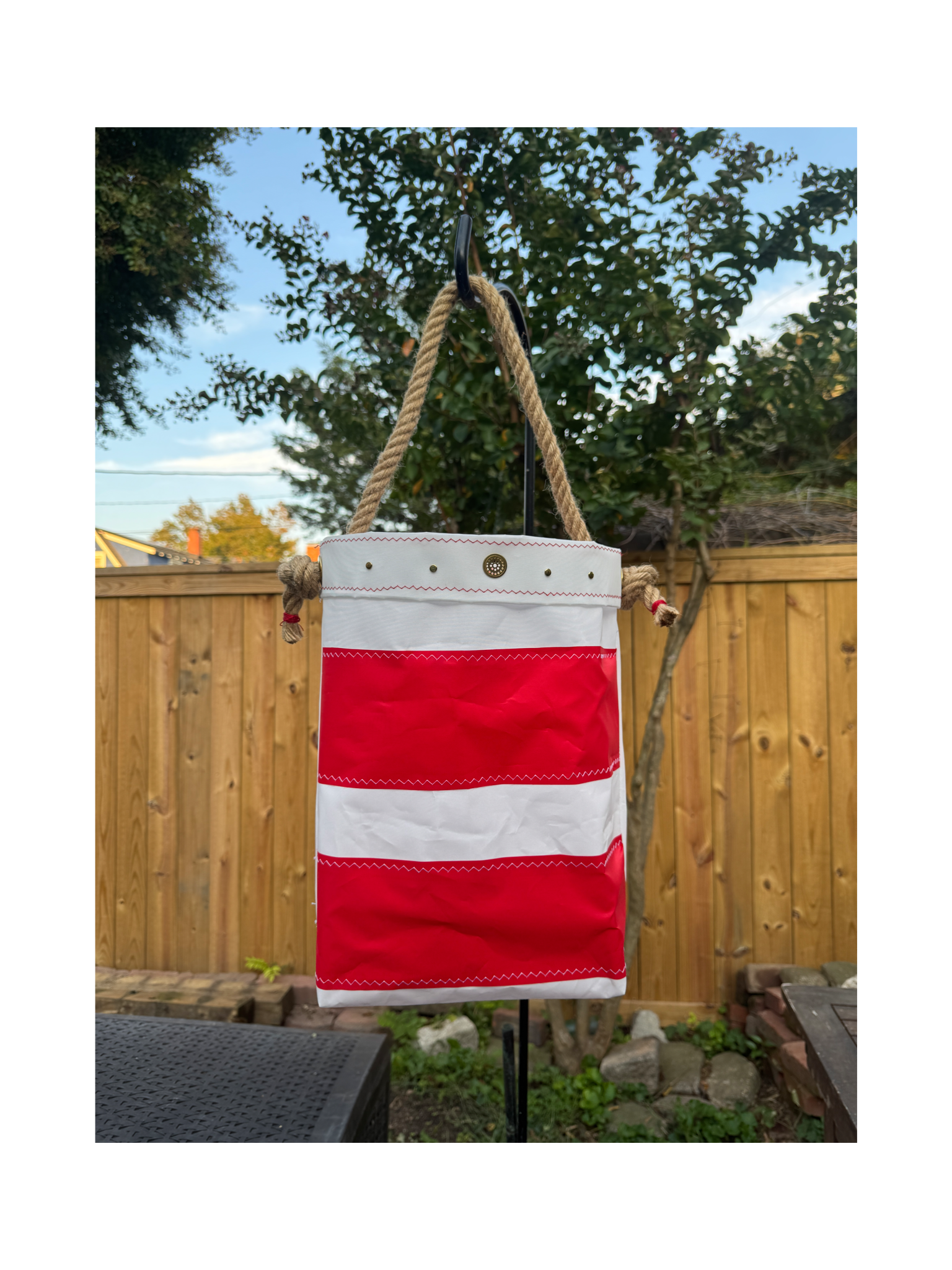 NautiBagsUS - Wholesale Tote Bag - Women's - Sailcloth Lighthouse Bucket Bag #53