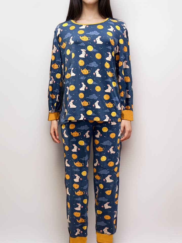 Mid-Autumn Dreams Bamboo 2 Piece Women’S Pajamas for wholesale by Baby Snack Time