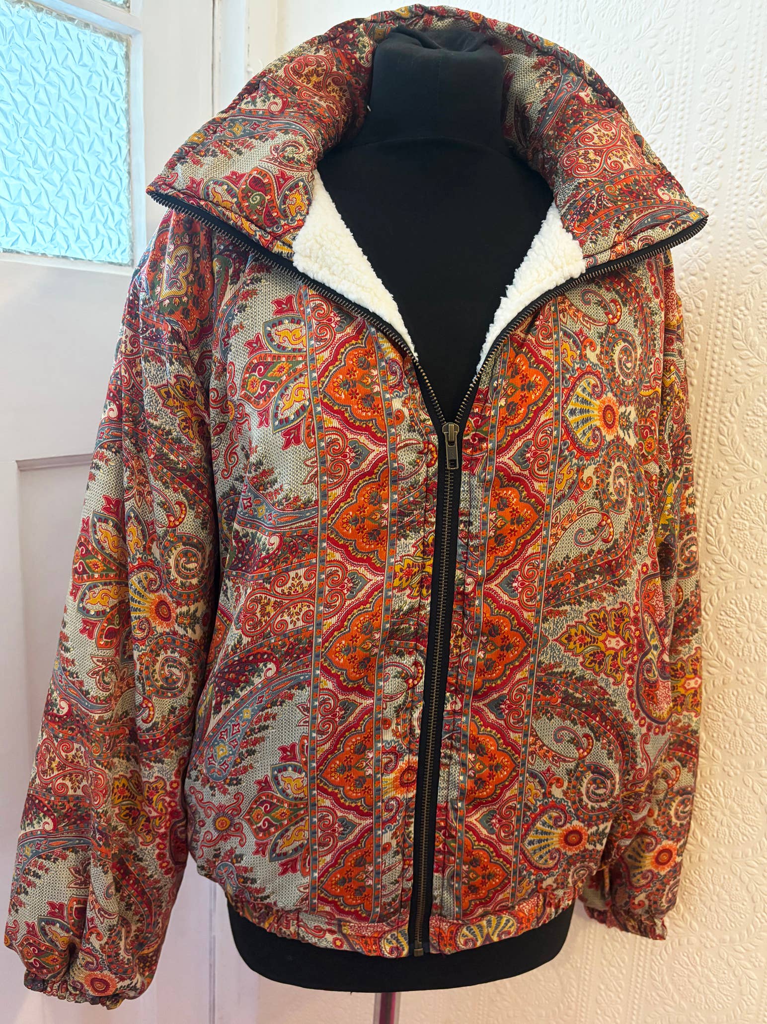 Emma's Emporium – wholesale Bomber jacket – Women’s – AW02: Sari Fleece lined Bomber Jackets - Paisley7