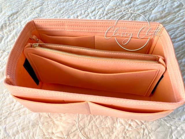 The Classy Cloth WS - Wholesale Purse/Bag Accessory - Women's - Tote Bag Purse Organizer Insert - Light Peach RTS4