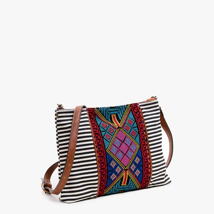 Jen & Co. - Wholesale Crossbody Bag - Women's - M1979 Felicity Aztec Embroidered Crossbody1