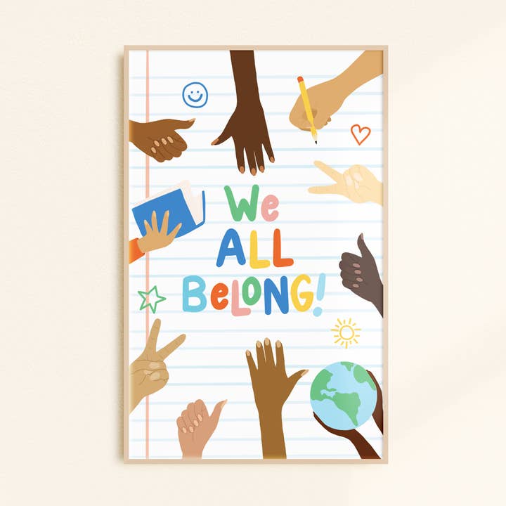 We All Belong Poster for wholesale by Oh Happy Dani