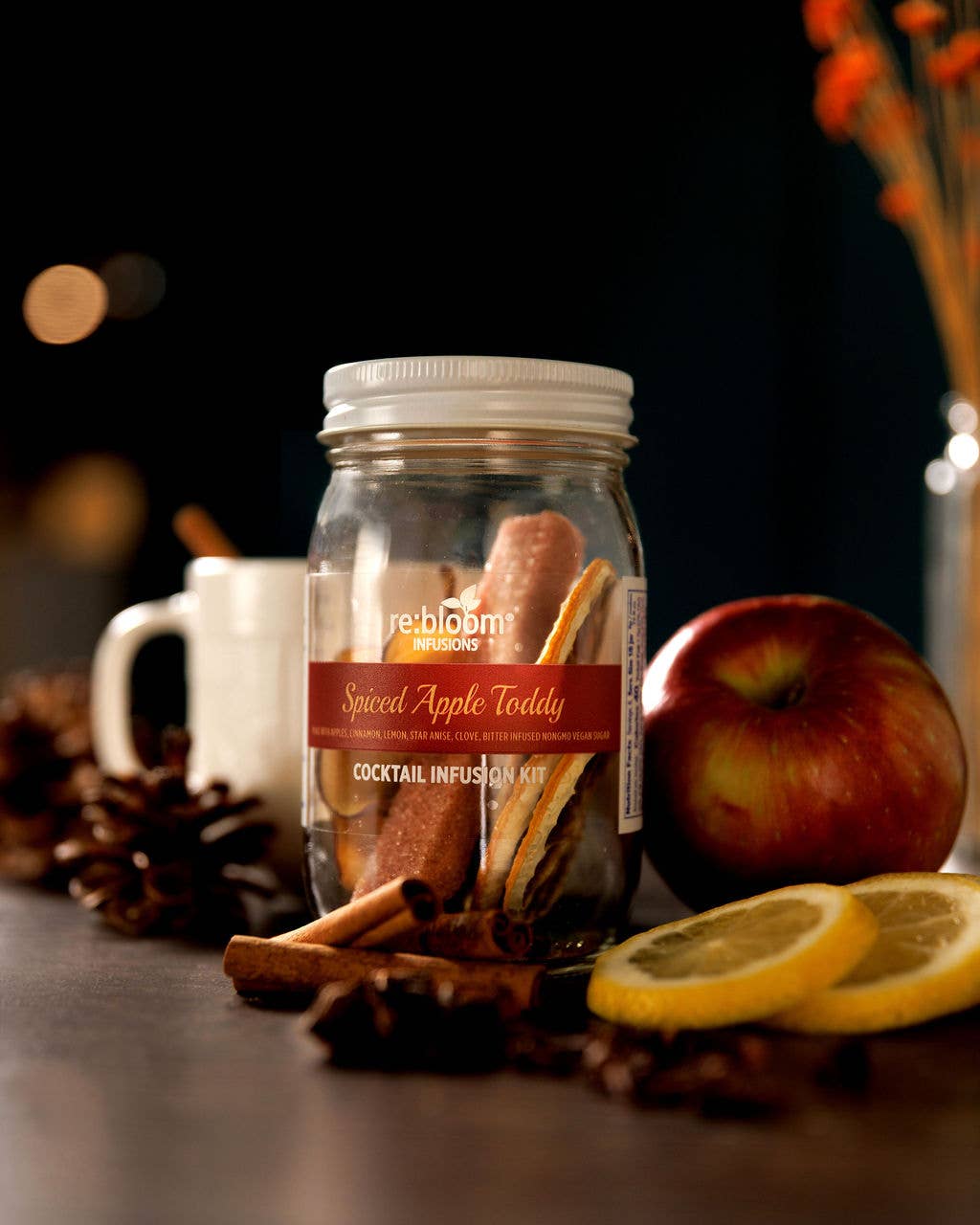 RE:BLOOM INFUSIONS LLC - Wholesale DIY Drink Kit - Spiced Apple Toddy Fall Winter Dehydrated Infusion Kit1