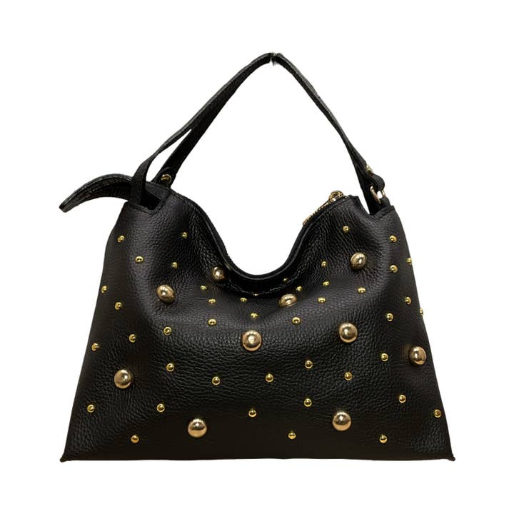 Nittet Edith Kornet Lædertaske for engroshandel hos Louisa lee