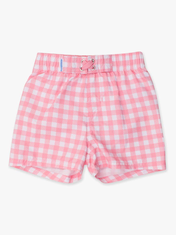 Lyserød Drenge Bubblegum Pink Gingham Badebukser for engroshandel på Faire