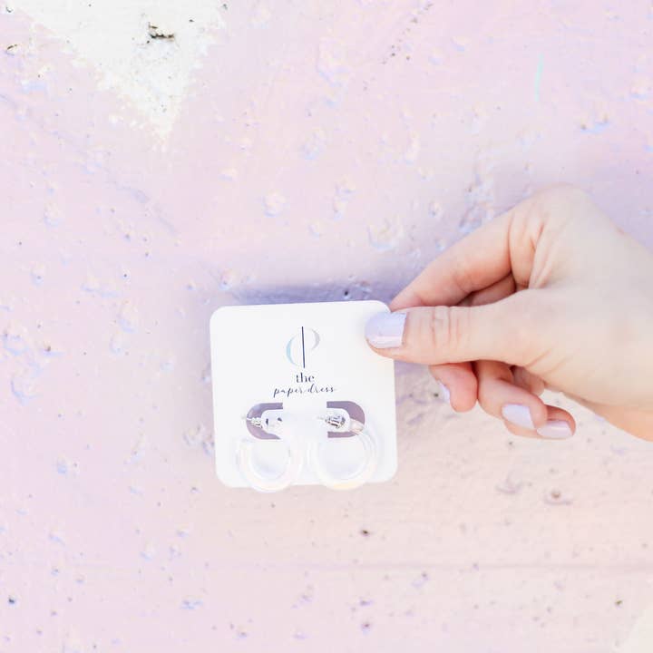 The Paper Dress – wholesale Hoop earrings – Colorful Lightweight Acrylic Hoop Earrings23