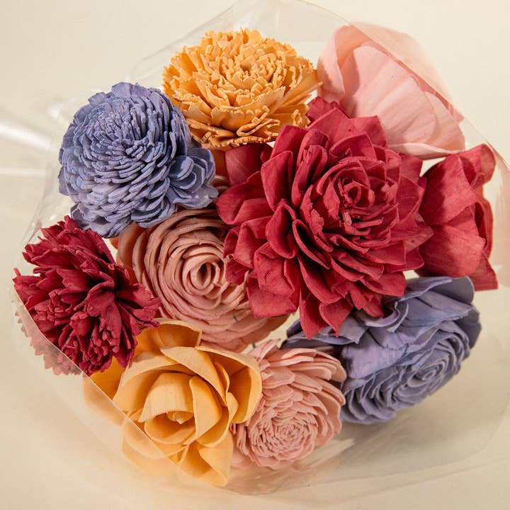 Sola Wood Flowers - Wholesale Artificial Flowers - Colored Small Bouquet - Spring Garden1