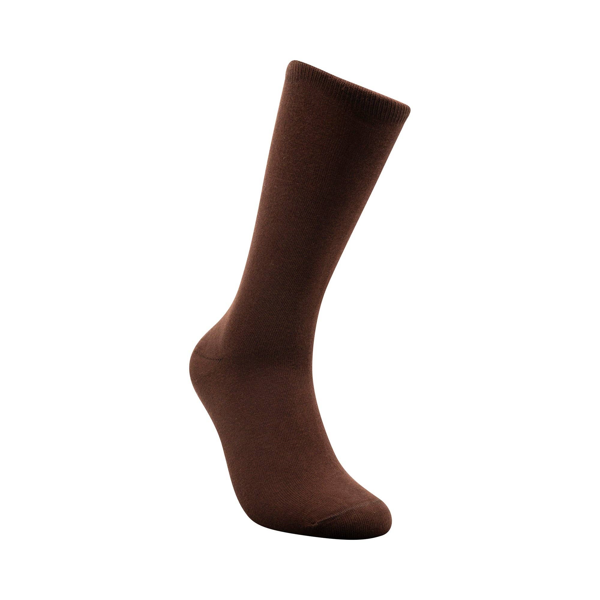 No Cold Feet - Wholesale Socks - Unisex - Solid Brown Socks1
