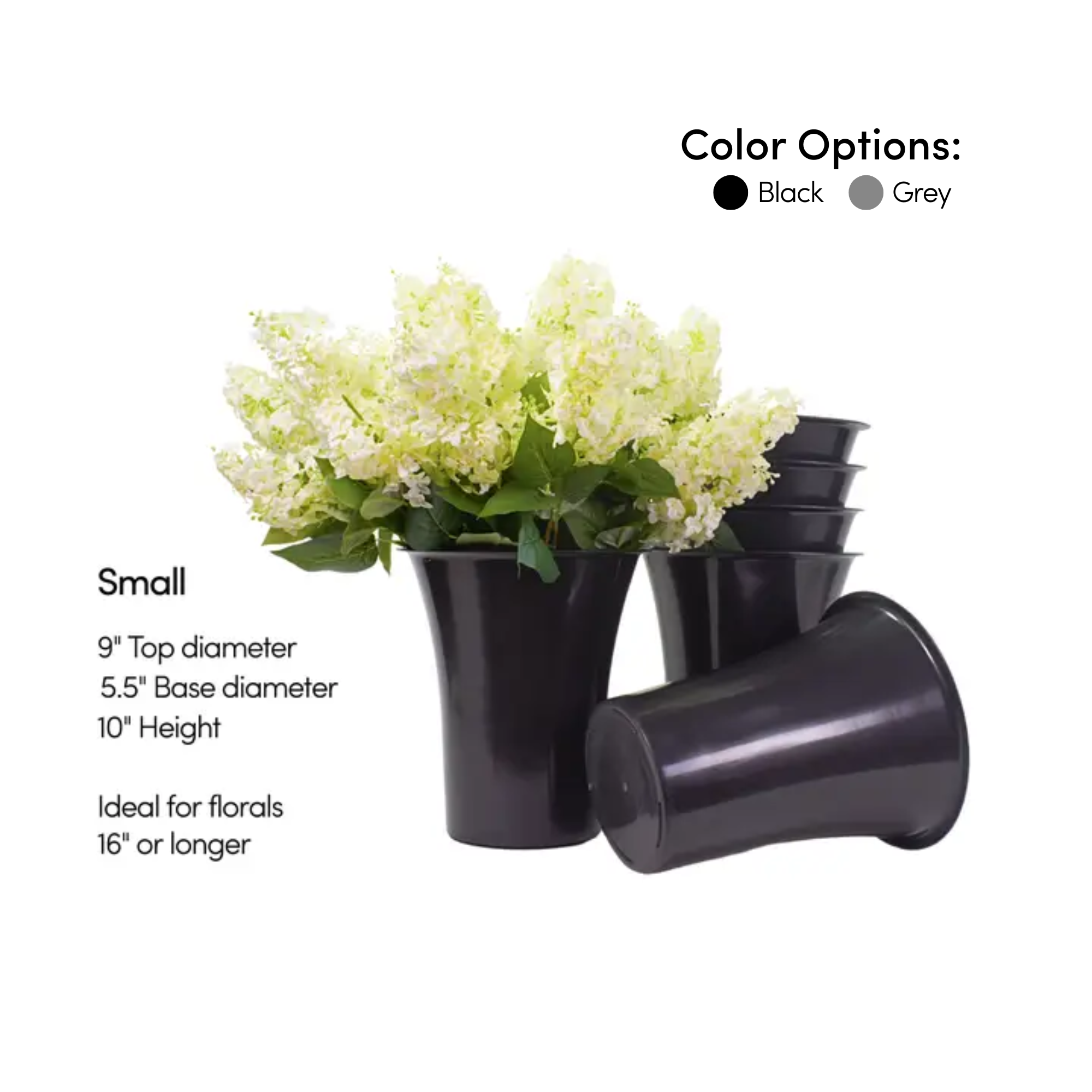 Jacobson - Wholesale Storage Bin - Standing Floral Storage Bucket - Box of 60