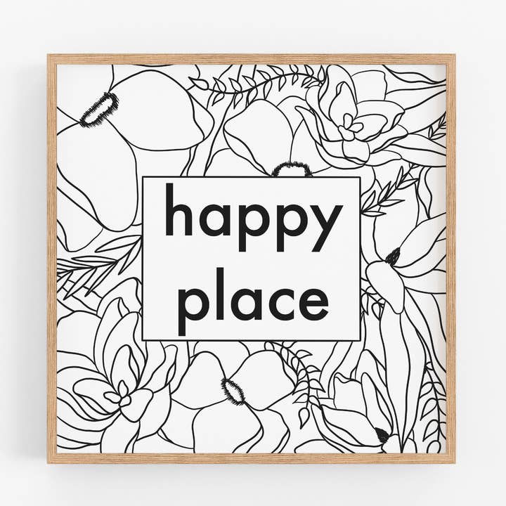 Happy Place Kunstdruck für den Großhandel von Elle Ivy