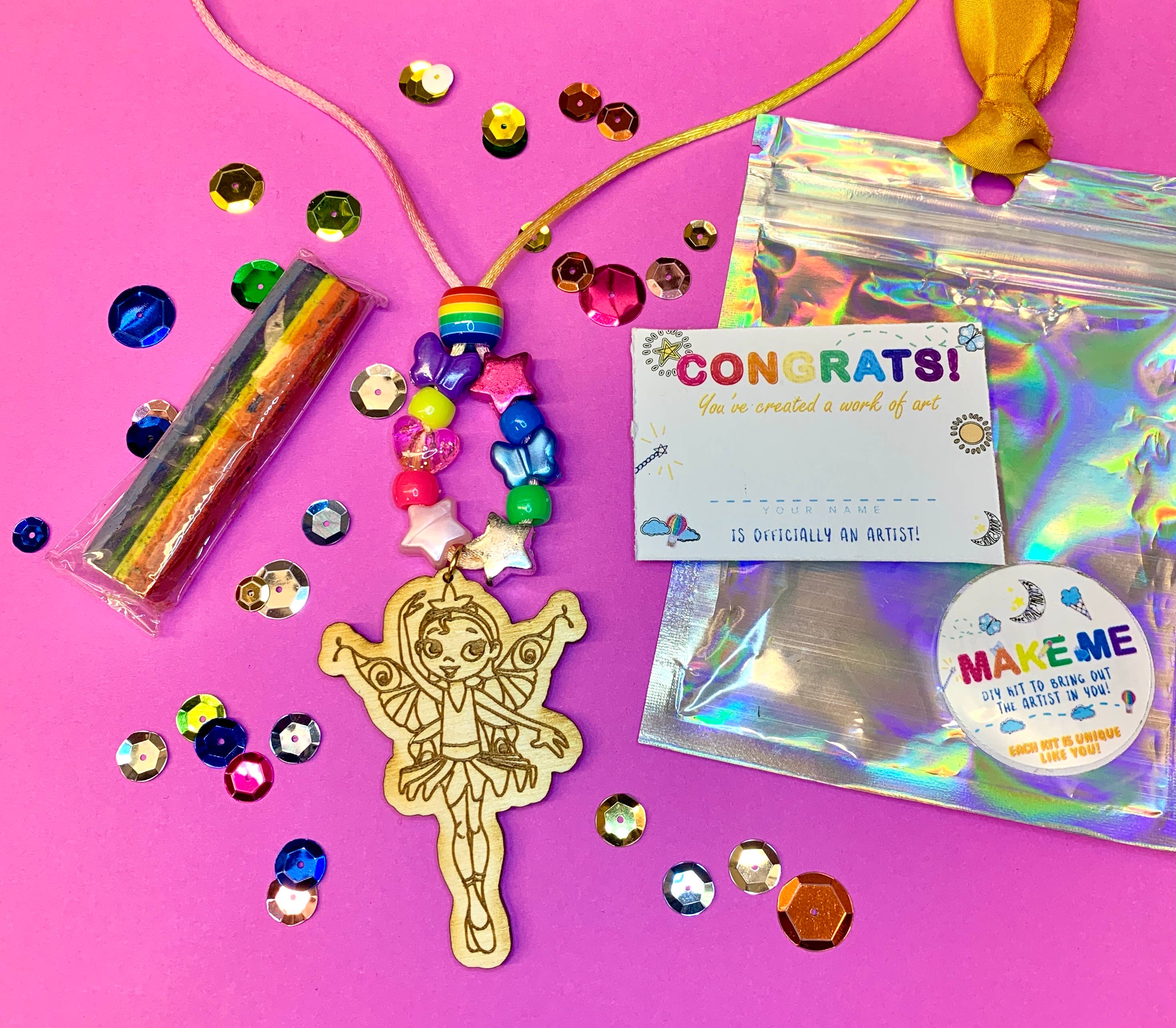 Sadie’s Moon - Wholesale DIY Jewelry - Kids - DIY Flamingo Necklace Kit For Kids1