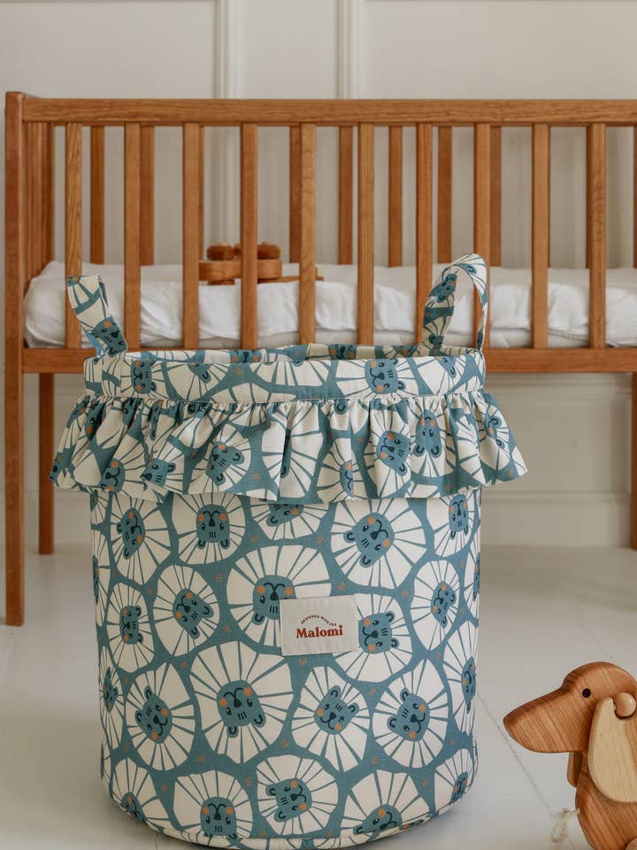 Toy baskets and organizers Denim Lions for wholesale by Malomi Kids