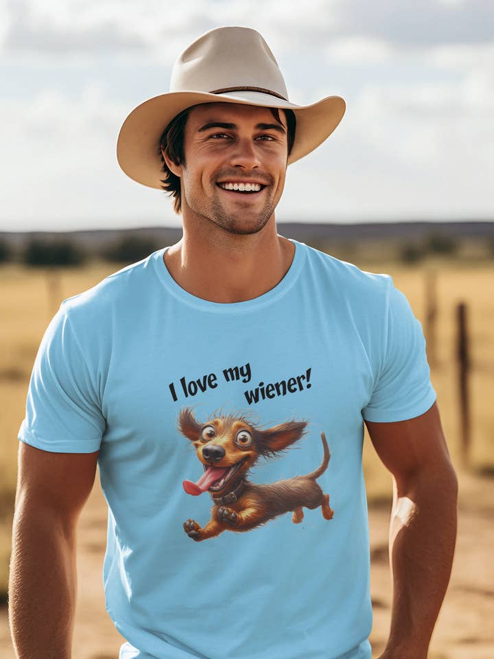 I love my wiener - camicia bassotto per la vendita all'ingrosso da parte di Zombie Paws