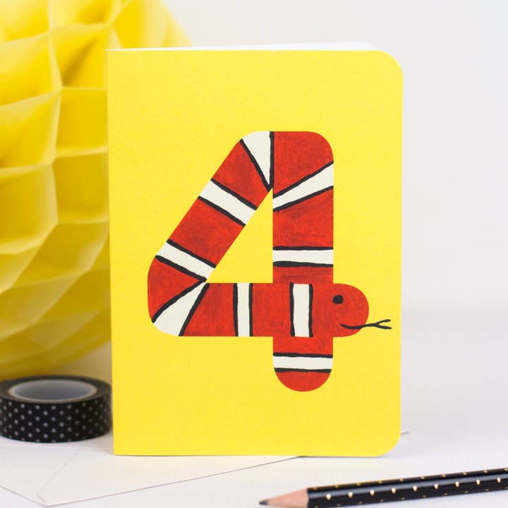 4 - Tarjeta de Número de Animal Serpiente para venta al por mayor de Love Poppet