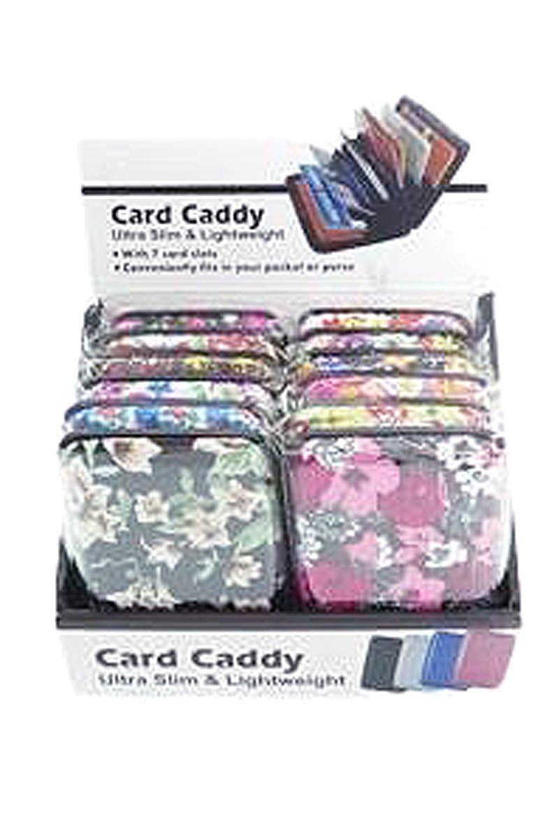 ASSORTED Itty Bitty Floral Glossy Card Holder Caddy Case for wholesale on Faire1
