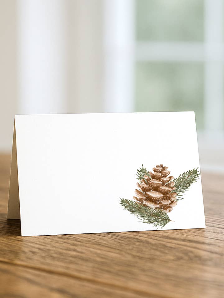 Holiday Pinecone Place Cards for wholesale by k.Patricia Designs