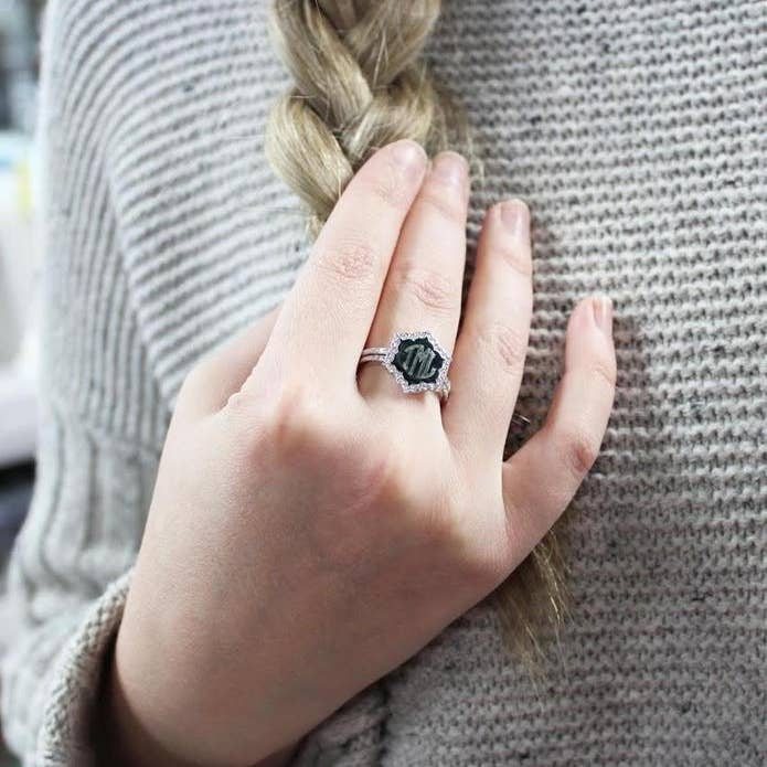 Sterling Silver Flower Split Band Ring for wholesale by Atlanta Jewelers Supply