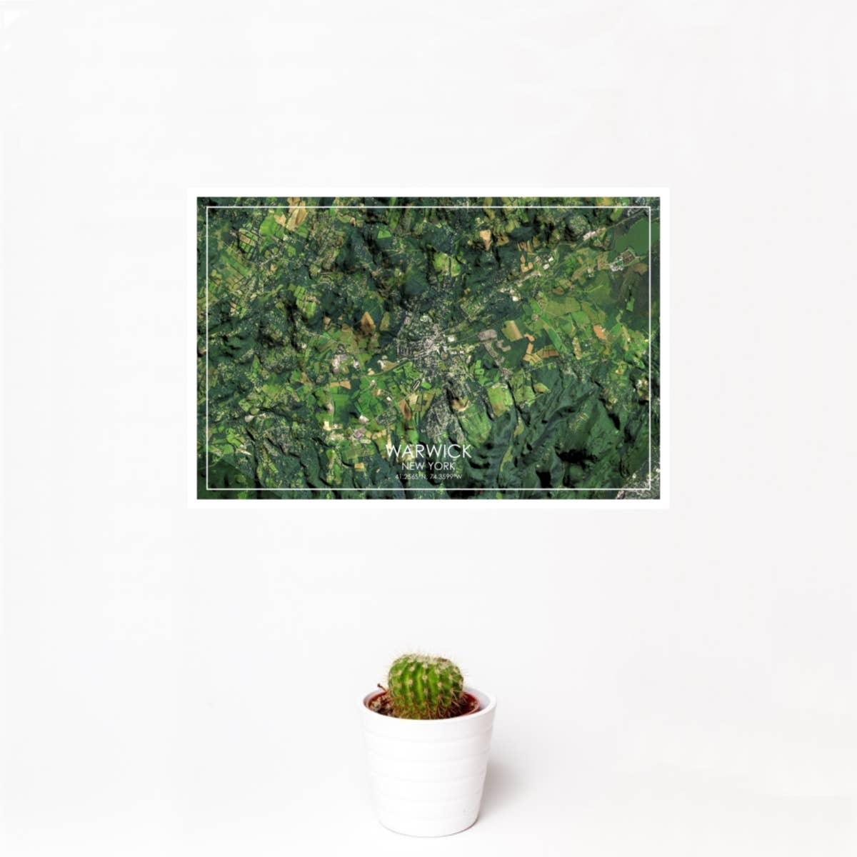 JACE.design - Wholesale Art Print - Warwick NY Map Print Satellite1