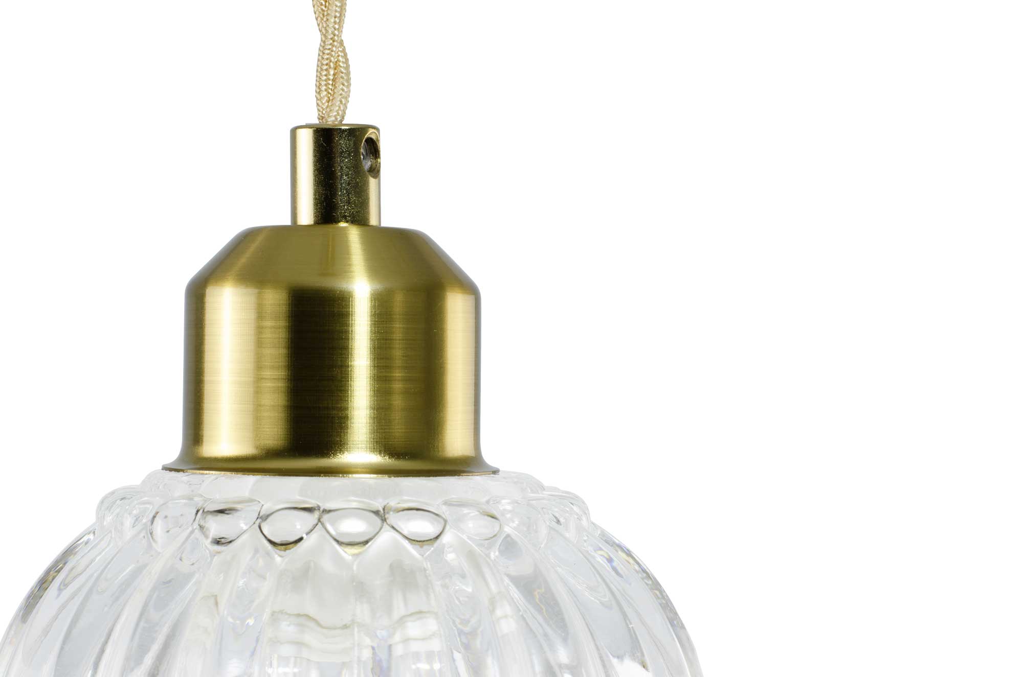 C-Création - Wholesale Chandelier/Hanging Light - Ribbed glass suspension retro style small size Avelle4