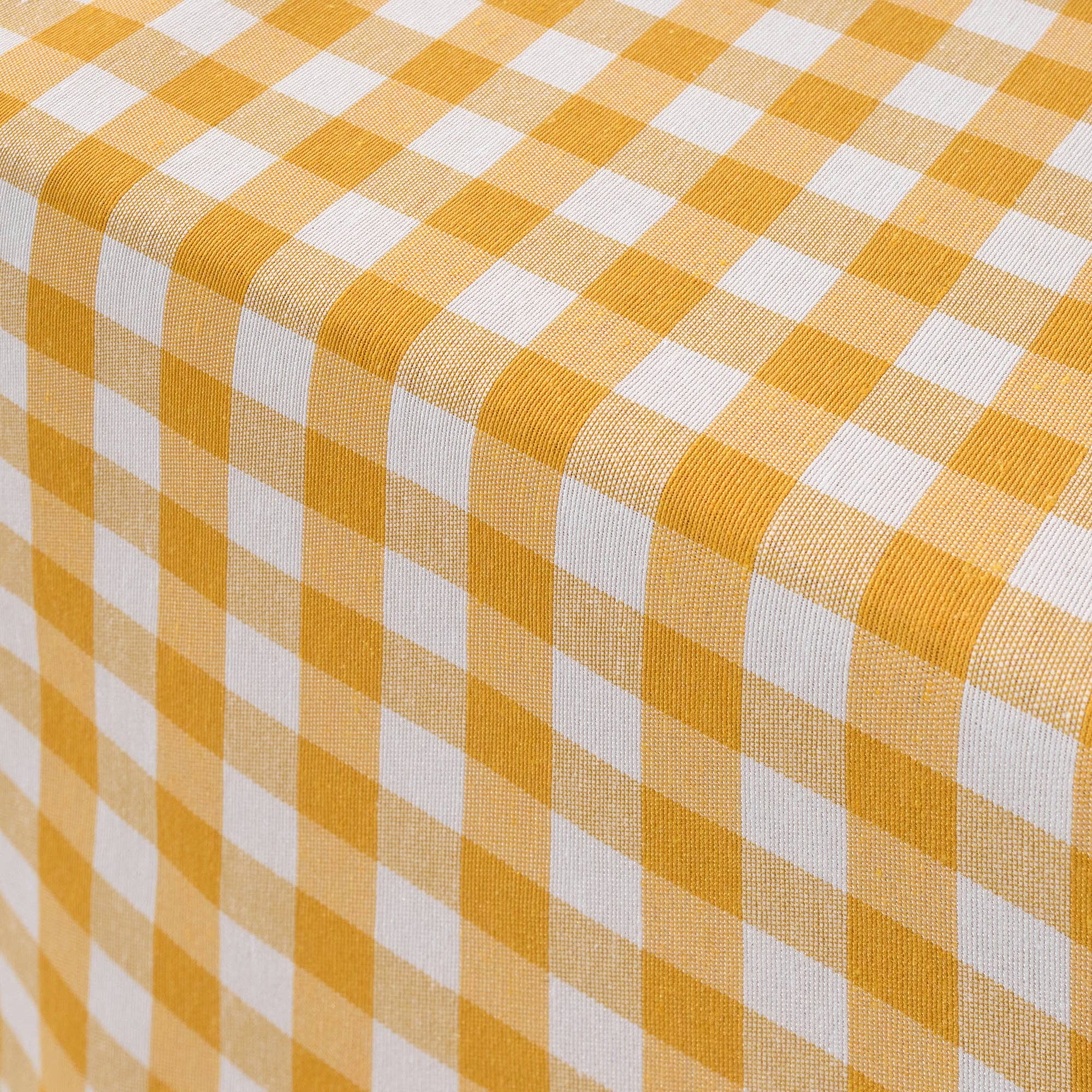 SG HOGAR - Wholesale Tablecloth - Vichy waterproof stain-resistant tablecloth Yellow touch fabric2