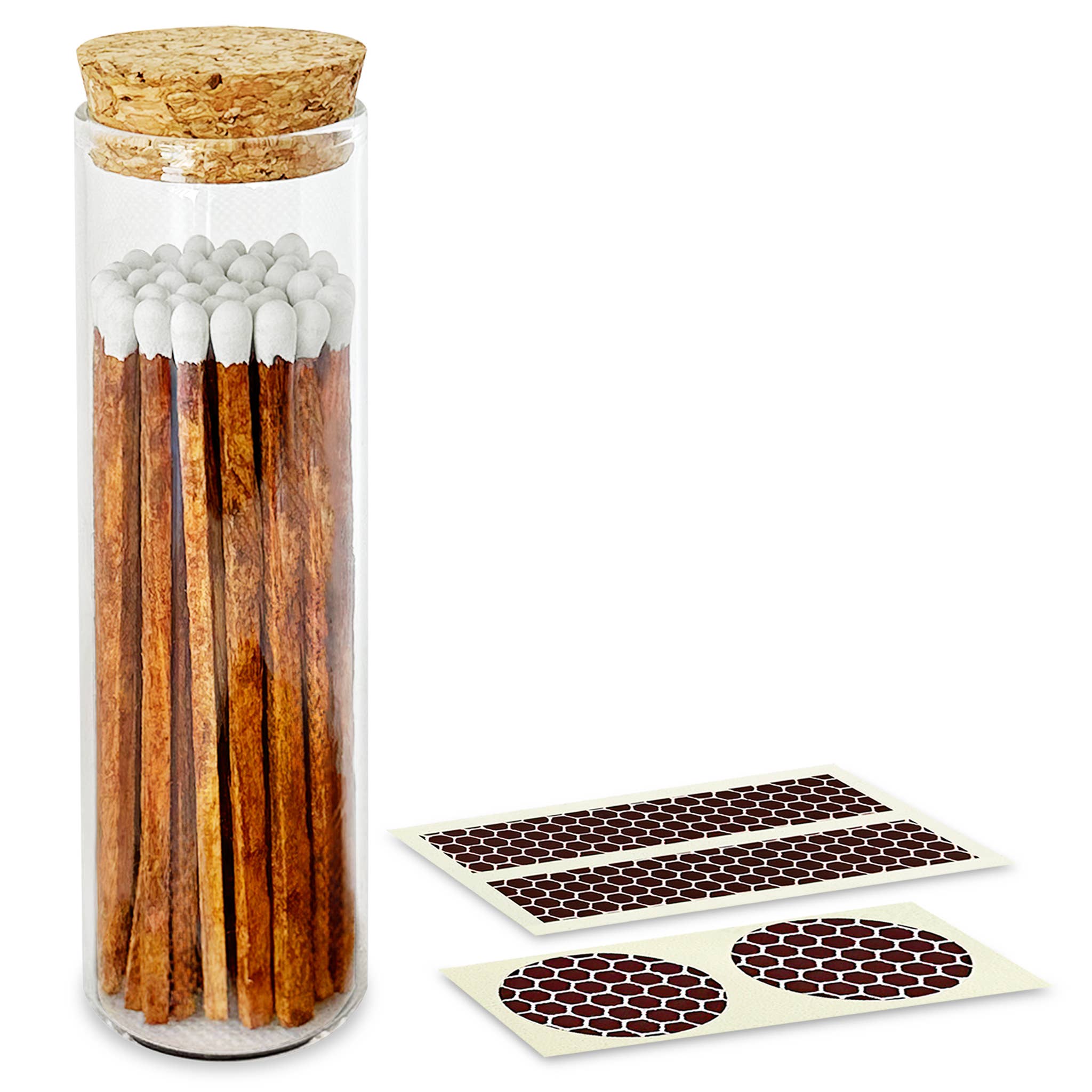 Thankful Greetings - Wholesale Matches - 4" Matches in Chic Cork Top Jar - Colors of Your Choice19