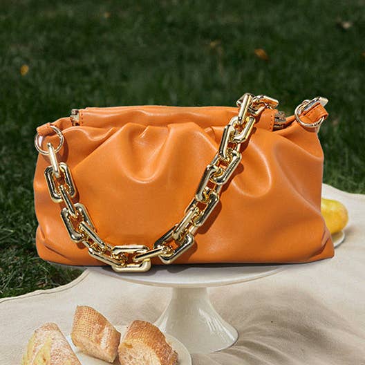 Chains Pleated Split-Joint Bags Handbags for wholesale by UZ Wholesale Store