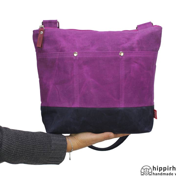 Gewaxt draagtas, twee kleuren canvas reistas, uniseks messenger voor wholesale door hippirhino