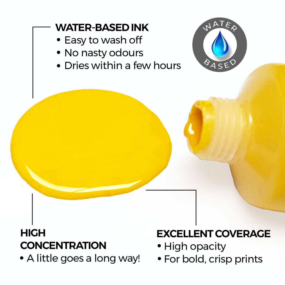 Zieler – wholesale Craft supplies – 5 Block Printing Inks | Water-Based 38ml | 096081222