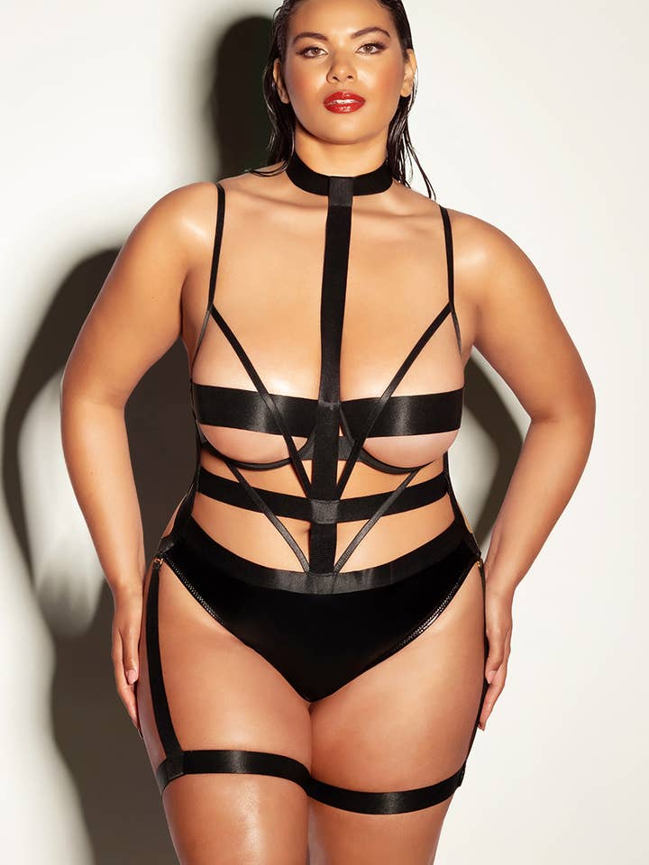 Black LETHAL FETISH TEDDY for wholesale on Faire4