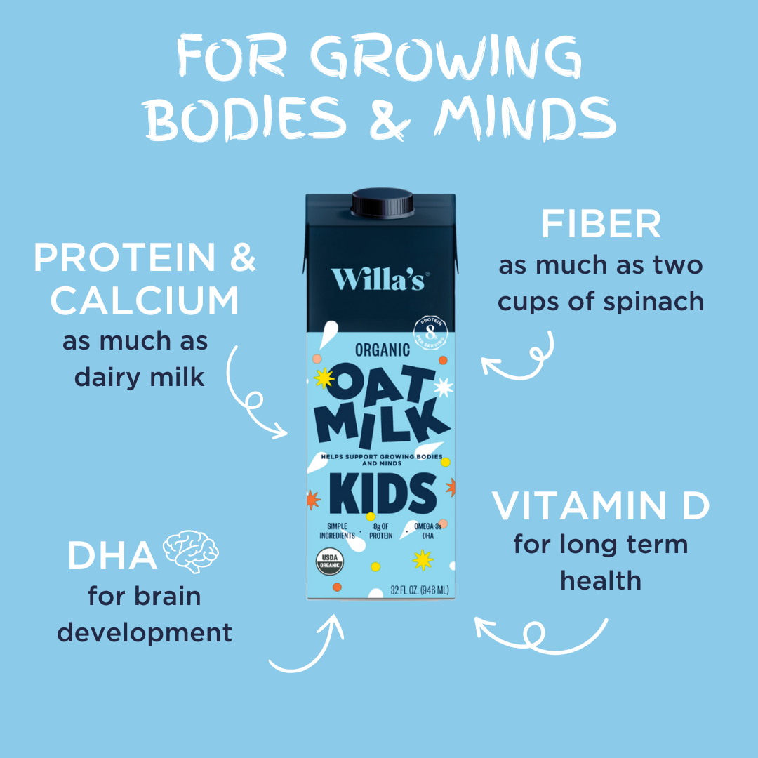 Willa's Organic Oat Milk - Wholesale Non-Dairy Milk - Willa's Organic Kids Oat Milk with Protein and Calcium2