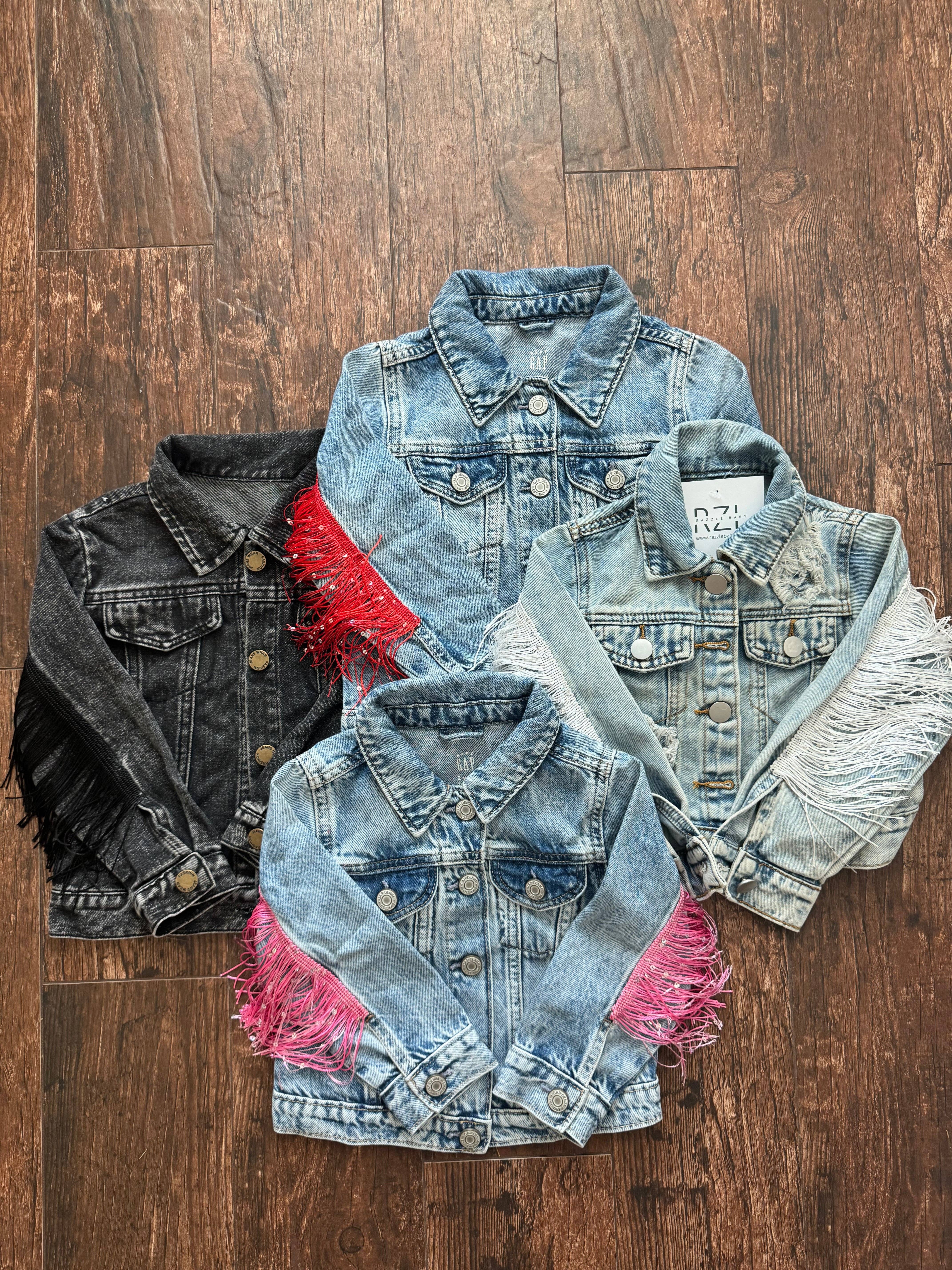 Razzle Baby - Wholesale Denim Jacket - Kids - fringe Jean jacket