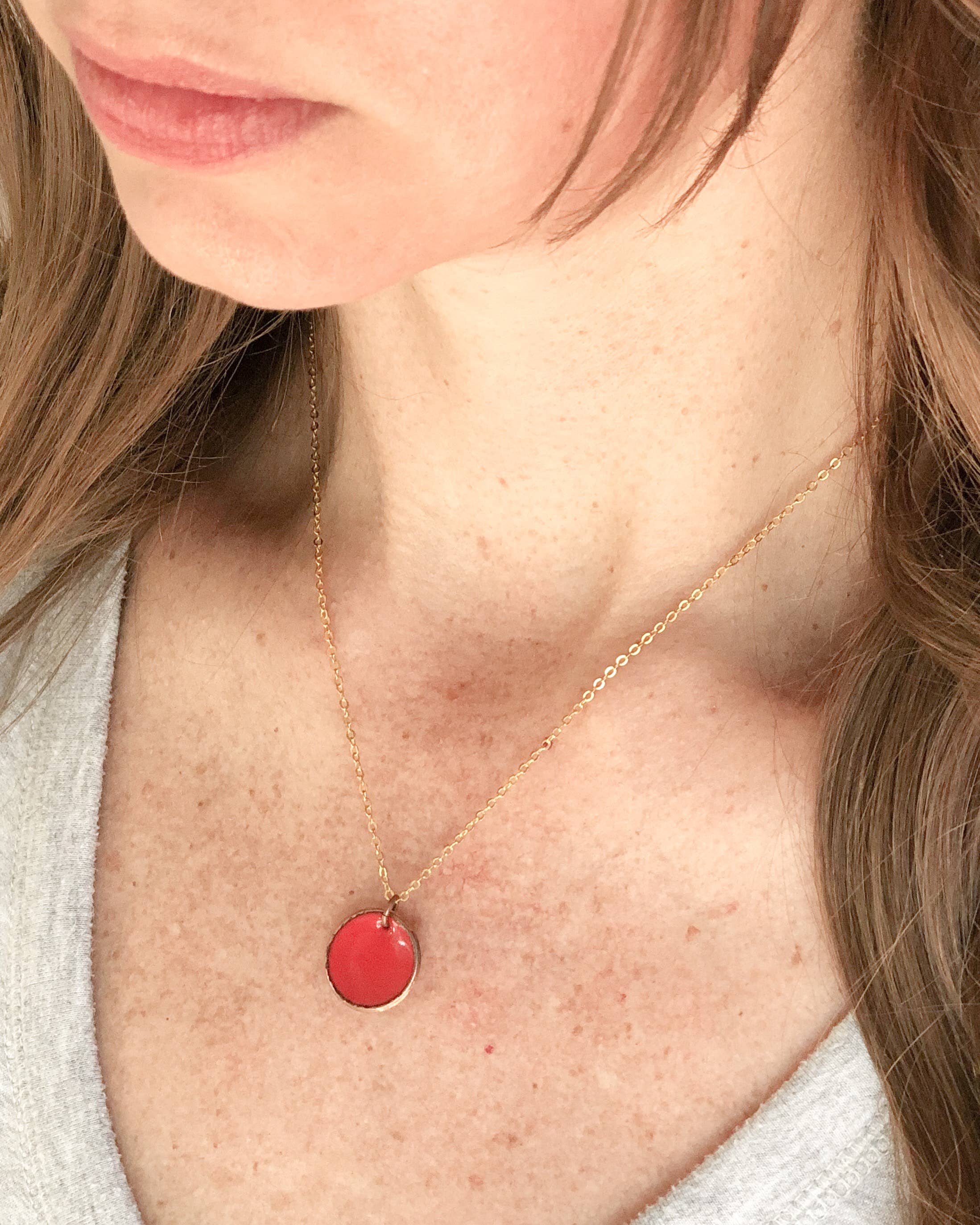 Rising Jewelry - Wholesale Pendant/Charm Necklace - Colorful Penny Jewelry: Enameled Copper Coin Necklace2