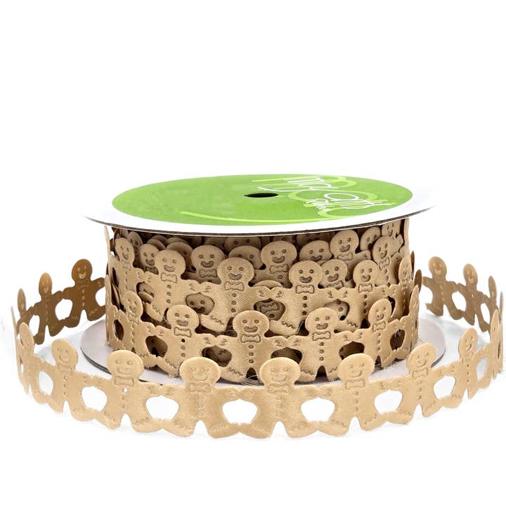 May Arts Ribbon - Wholesale Ribbon – Gift wrapping - Gingerbread Man Satin Shape Ribbon0