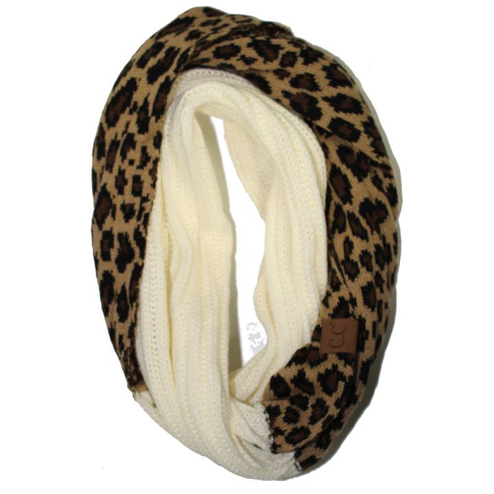 SF-45 Ivory Leopard Scarf for wholesale by Girlie Girl Originals