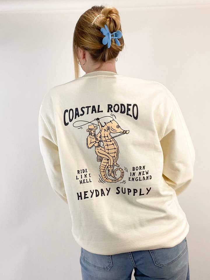 Coastal Rodeo Crewneck Sweatshirt for wholesale by Heyday Supply