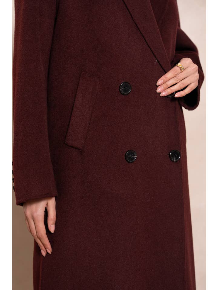 Attentif Paris - Wholesale Coat - Women's - Extra-long oversized hand-sewn wool blend coat48
