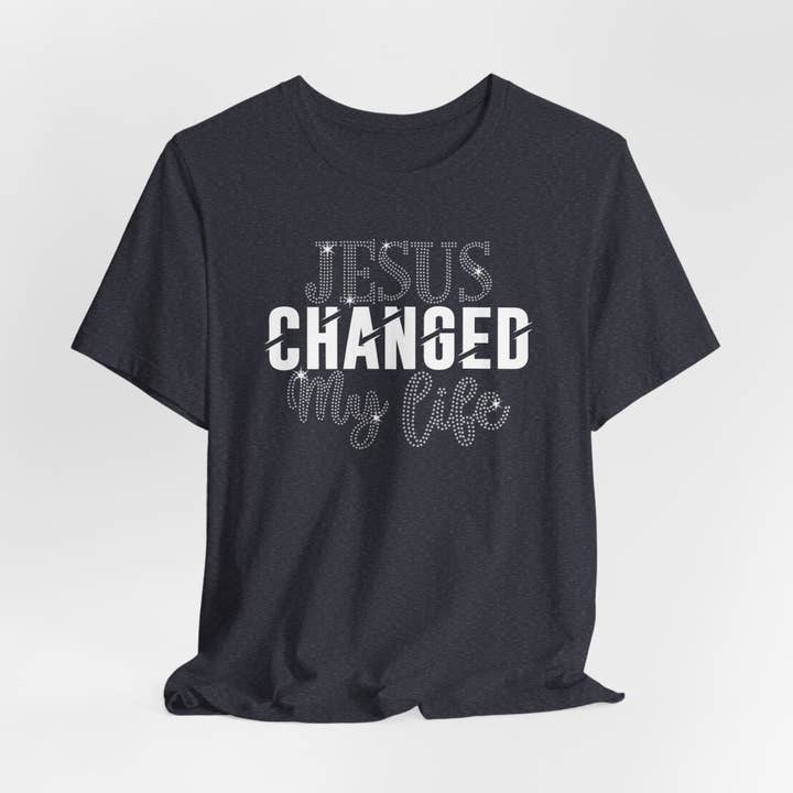 Optime Plus LLC - Wholesale Screen Printed T-Shirt - Women's - Jesus Changed My Life | Testimony Faith Tee16