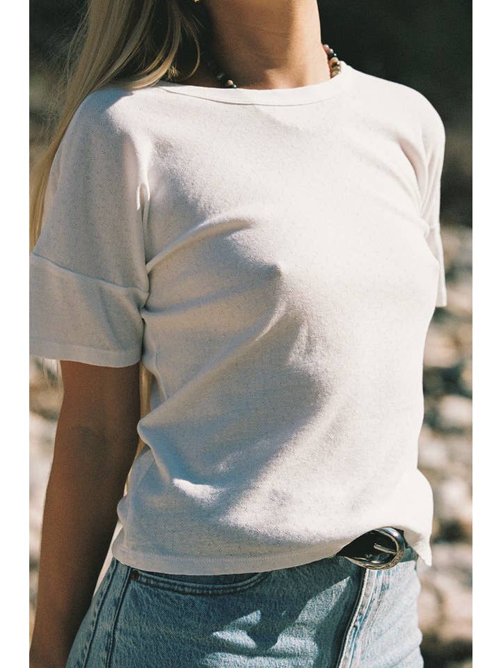 LA RELAXED - Wholesale T-Shirt - Women's - Petit Pointelle Tee2