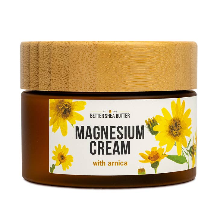 Crème à l'Arnica et Magnésium avec Magnésium Zechstein pour la vente par Better Shea Butter