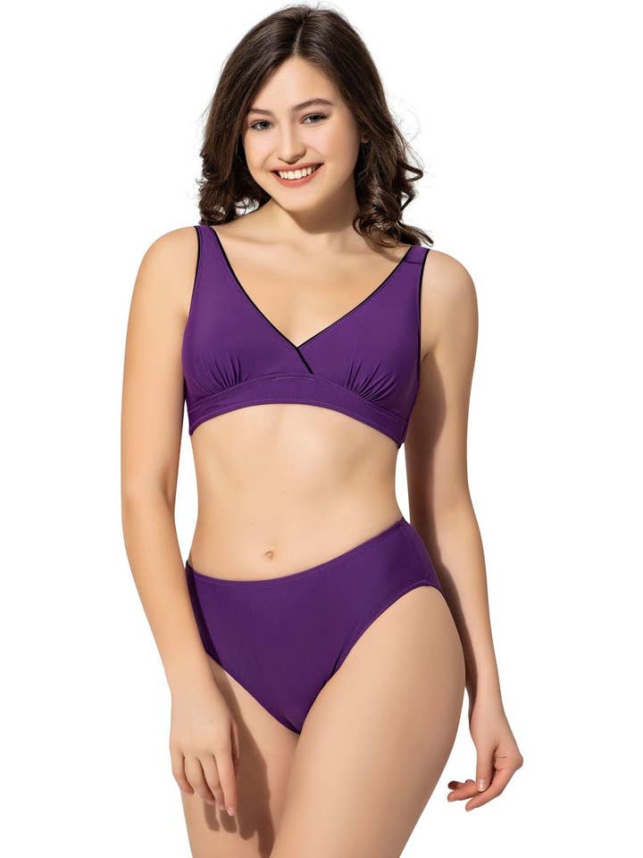Argisa Straight Double Breasted Bikini Purple for wholesale by Argisa