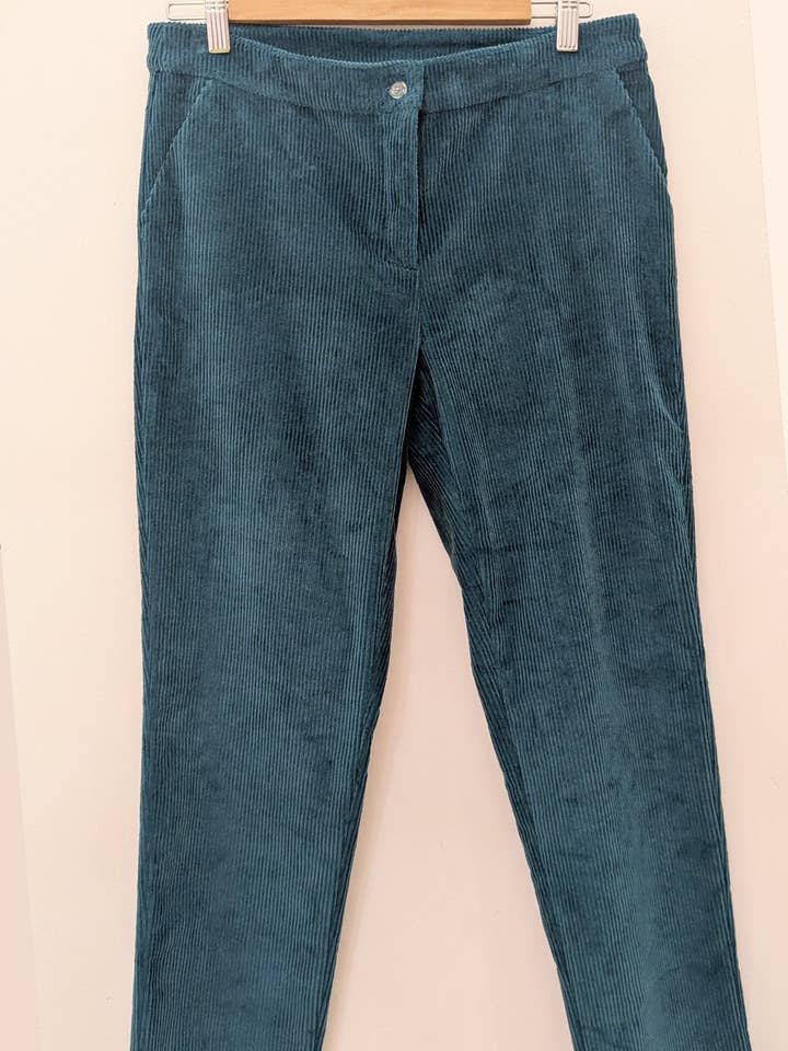 TRINI CORDUROY PANTS PETROLEUM for wholesale by Laia Papió