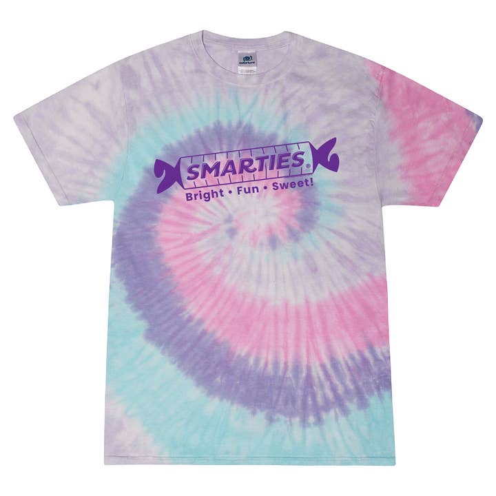 Tie Dye Smarties® • Bright • FUN Unisex Tie-Dye Tee for wholesale on Faire